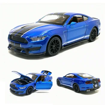 

1:32 Ford Cobra Alloy Car Model Sound Light Open Door Simulation Children Toy Car Children Pull Back Toy