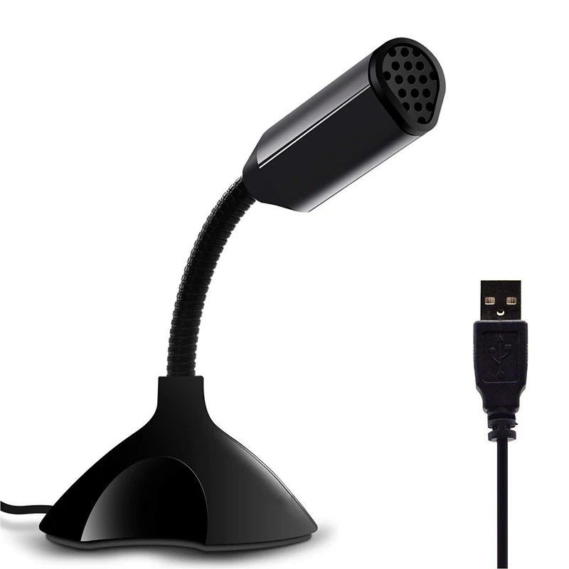 USB настольный мини микрофон Студийный офисный проводной стенд микрофон для ноутбука ноутбук Регулируемый Настольный чат пение микрофоны