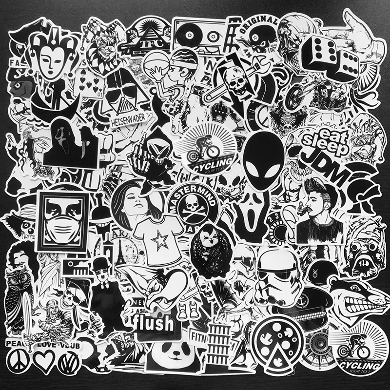 black and white 120pcs 2gai