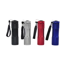 

Aluminum Alloy Portable UV Flashlight Violet Light 9 LED 30LM Torch Light Lamp Mini Flashlight 4 Color
