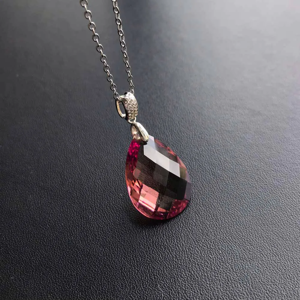 Pear 18*25mm Zultanite Pendant Necklace Sterling 925 Silver Created Sultanite Color Change Fine Jewelry Women Wedding Gift pendant necklace,silver necklace,silver pendant