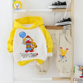 

2020 Spring Baby Girls Clothing Sets Cartoon Long Sleeve Hooded Sweatshirt Hoodies + Casual Pants Boys Children Kids 2Pcs Suits