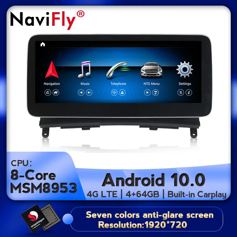 Топ! Android 10 автомобильный dvd-радио мультимедийный плеер GPS-навигация для Benz C class W204