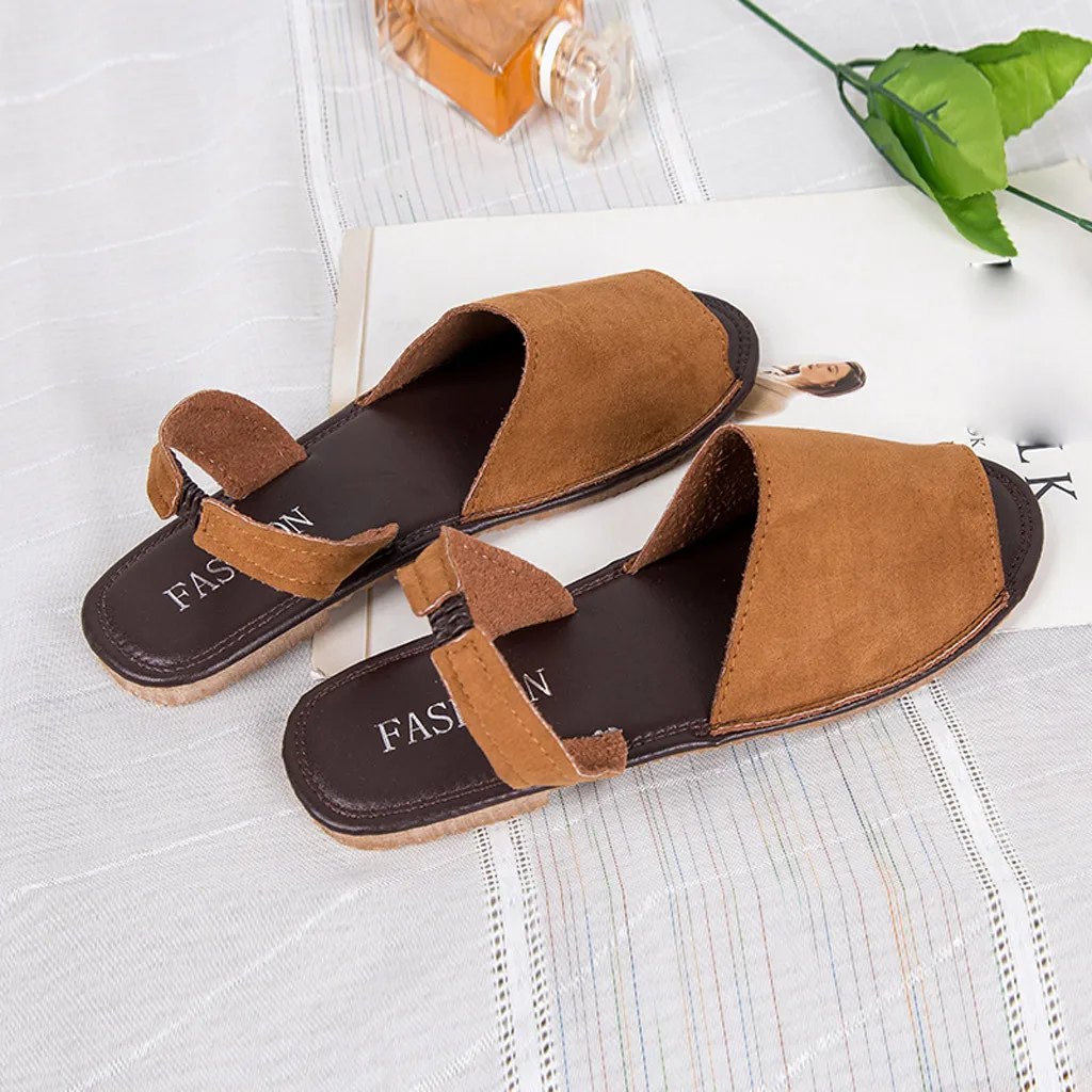 Сандалии женские с открытым носком босоножки без шнуровки повседневные пляжные