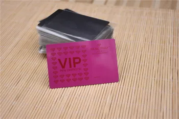 

Diamond Metal Card full coverage print silk-screen print diamond glossy finished red/blue metal card
