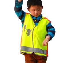 Новинка; детский светоотражающий жилет; школьные детские тренировочные свитеры комбинезоны; дышащий жилет; одежда на липучке; жилет с принтом; одежда