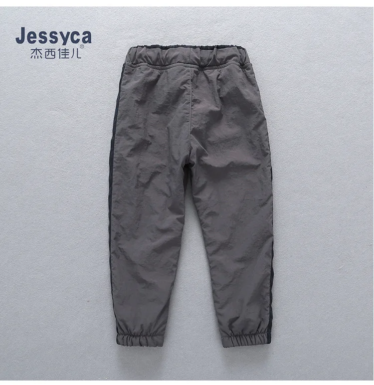 Jesse jia er/ г. Осень-зима, стиль, повседневные универсальные детские бархатные брюки свободного кроя модная двухцветная Одежда для мальчиков