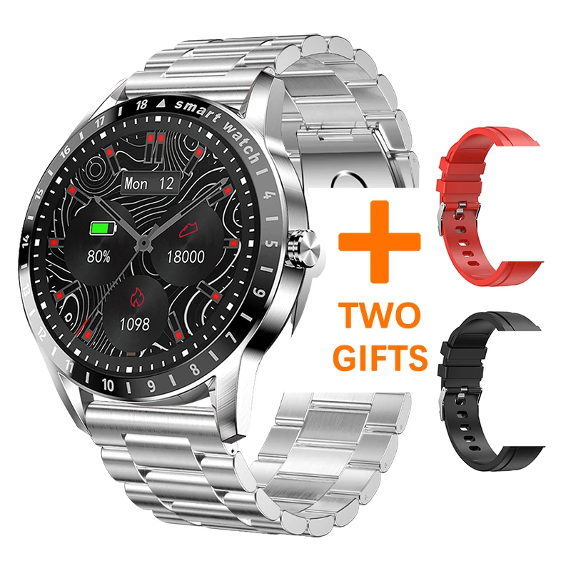 LIGE 2022 New Full Touch Round AMOLED Screen Smart Watch Men Sport Fitness IP68 Waterproof Mens Bluetooth Smartwatch Android iOS 