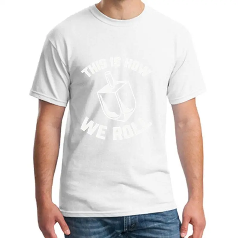 Graphic This Is How We Roll Dreidel Jewish Hanukkah t shirt 3xl 4xl 5xl cool Humor Kawaii women tee clothing HipHop | Женская одежда