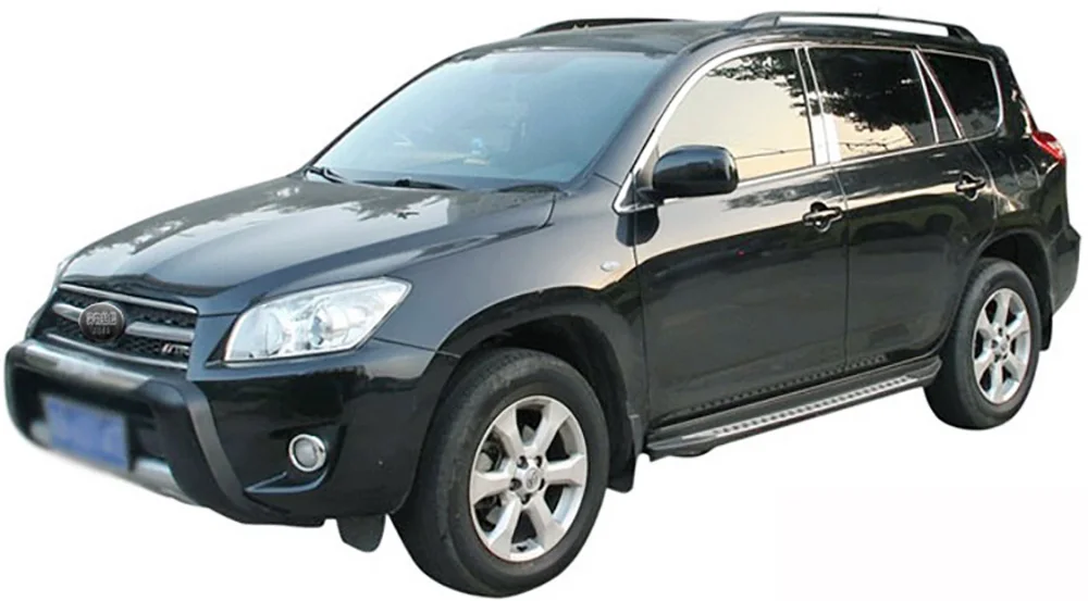 Подходит для Toyota RAV4 RAV 4 Центральная колонна из нержавеющей стали 2009-2012 Боковая дверь корпус крышка подоконника отделка автомобильный стиль 24 шт