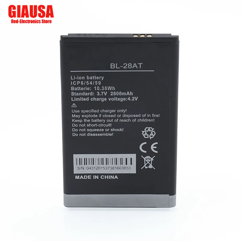 

For Tylenol Tecno Mobile Phone Battery for BL-28AT Built-in Lithium Battery OEM Battery Wholesale