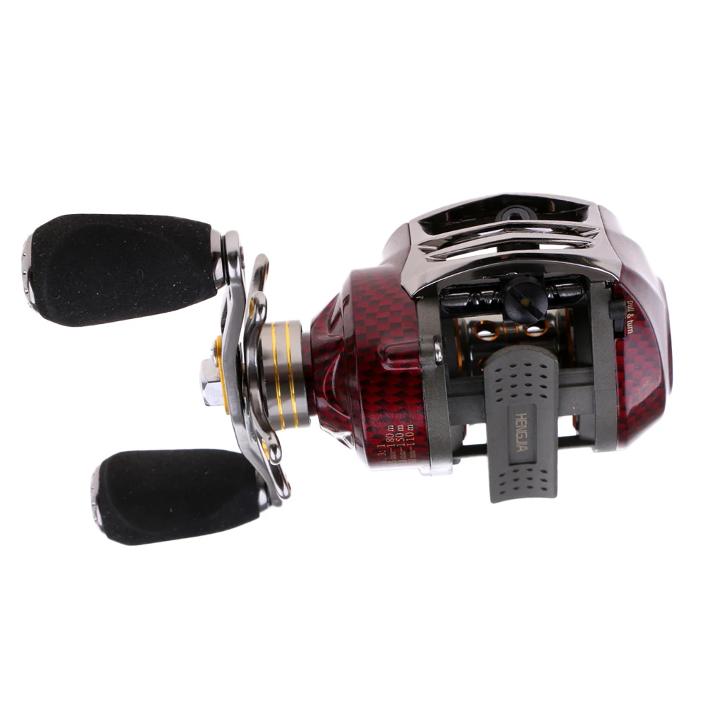 17+1BB Baitcasting Fishing Reel 6.3:1 Gear Right Hand Saltwater Casting Reel, Magnetic and Centrifugal Brake System