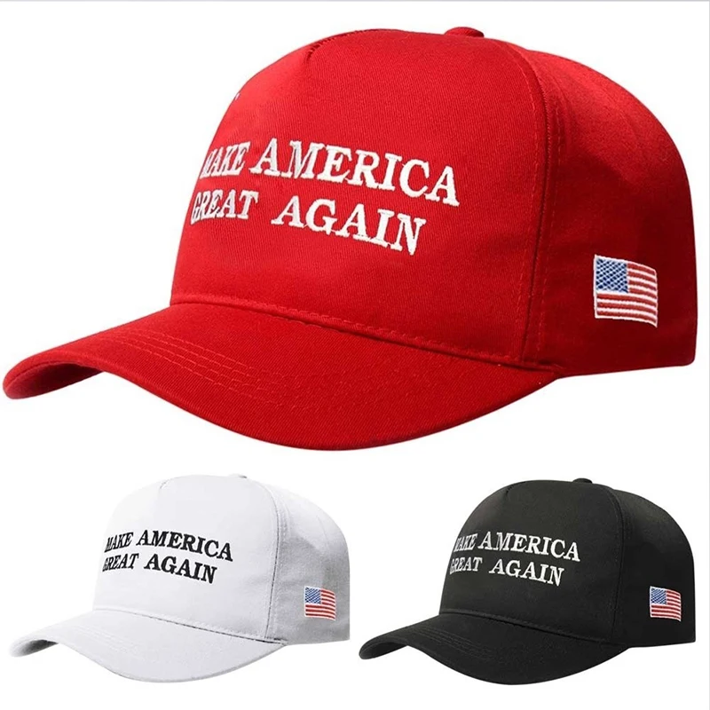 

2019 Hot Single Product Donald Trump Red Hat Re-Election Keep America Great Embroidery USA Flag New Cap Cotton Baseball Hat Cap
