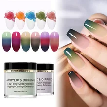 BORN PRETTY термо погружение ногтей сила 3 в 1 акриловый полимерный порошок погружение резьба расширение Dip мощность ногтей Дизайн ногтей Декор