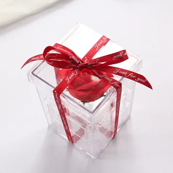 

Acrylic Flower Box One Frame Rose Small Boxes Valentine's Day Present Surprise Romantic Dating Small Surprise Gift
