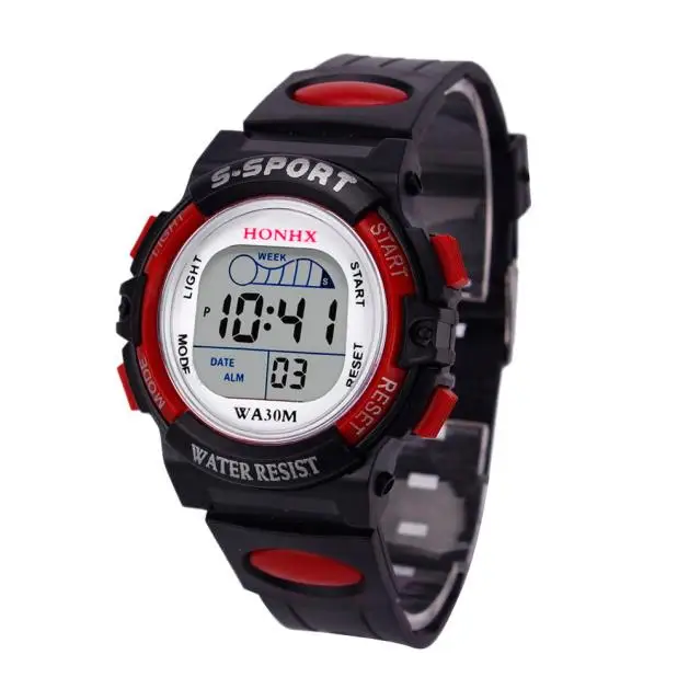 Waterproof Children Boys Digital LED Sports Watch Kids Alarm Date Watch Gift Watches Alarm Clock Chron Watch Reloj Hombre afbeelding
