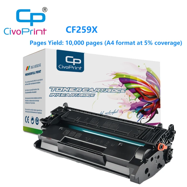 Civopint cartucho de tóner negro para impresora HP LaserJet Pro M404n,  404dn, M428dw, M428fdn, 10K, CF259X, 59X, CF258X, CF276X, sin  CHIP|Cartuchos de tóner| - AliExpress