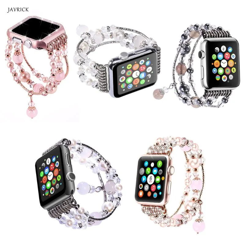 Агатовые полосы для Apple Watch ремешок для женщин модный браслет на запястье для iWatch 38/40/42/44 мм Ювелирные изделия для часов