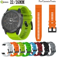 Bracelet de montre en Silicone à dégagement rapide, 22 26mm, pour Garmin Fenix 6X /Fenix 6 /5X/5/ Fenix 3 3 HR 945 935 Easyfit sport