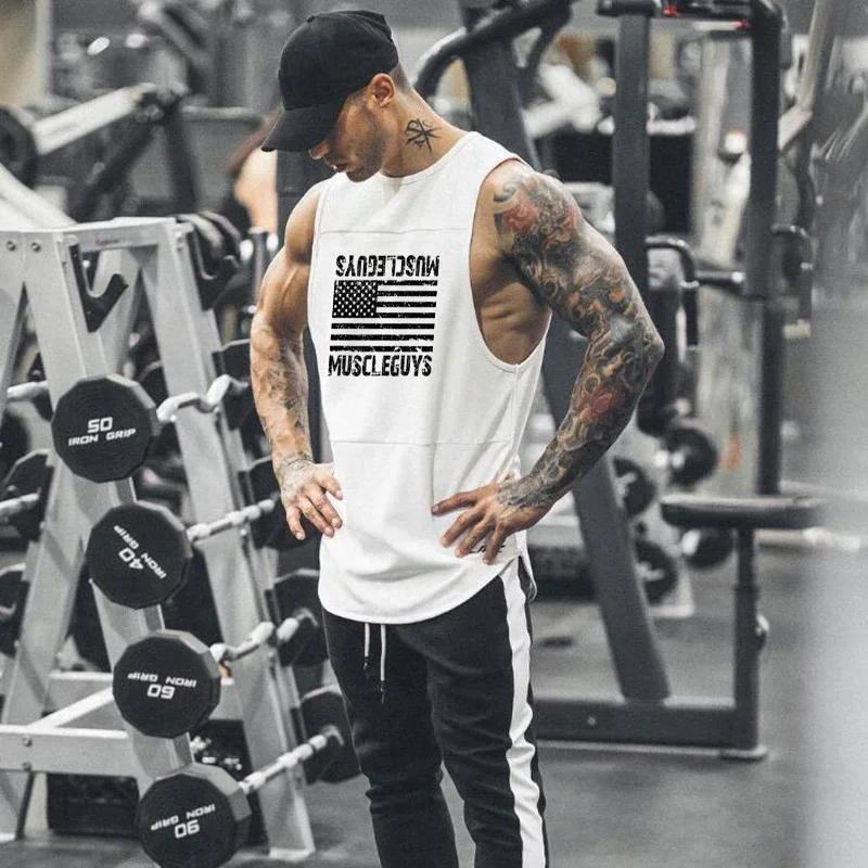Одежда Muscleguys модные сетчатые рубашки без рукавов майка для тренажерного зала