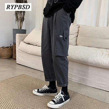 

Men Harajuku Cargo Pants 2020 Joggers Pants Multi-Pocket Pants Spring Casual Korean Loose Sweatpants Mens Straight Trousers
