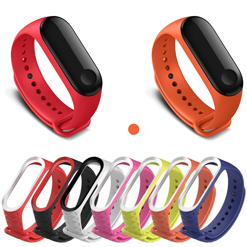 Силиконовый ремешок для xiaomi mi band 4 3 мягкий сменный смарт браслет Mi Band4 наручных