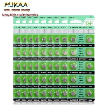 

Factory Low Price Wholesale 200 PCS New 1.55V AG11 Button Battery LR47 SR721SW LR721 V362 Alkaline Watch Battery