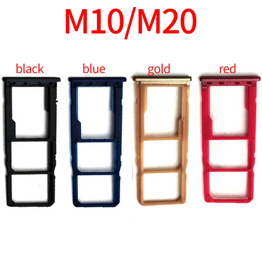 For Samsung Galaxy M10 M105 M105f M M5 M5f Sim Card Tray Sd Reader Holder Dual Sim Card Tray Slot Holder Replacement Part Sim Card Adapters Aliexpress