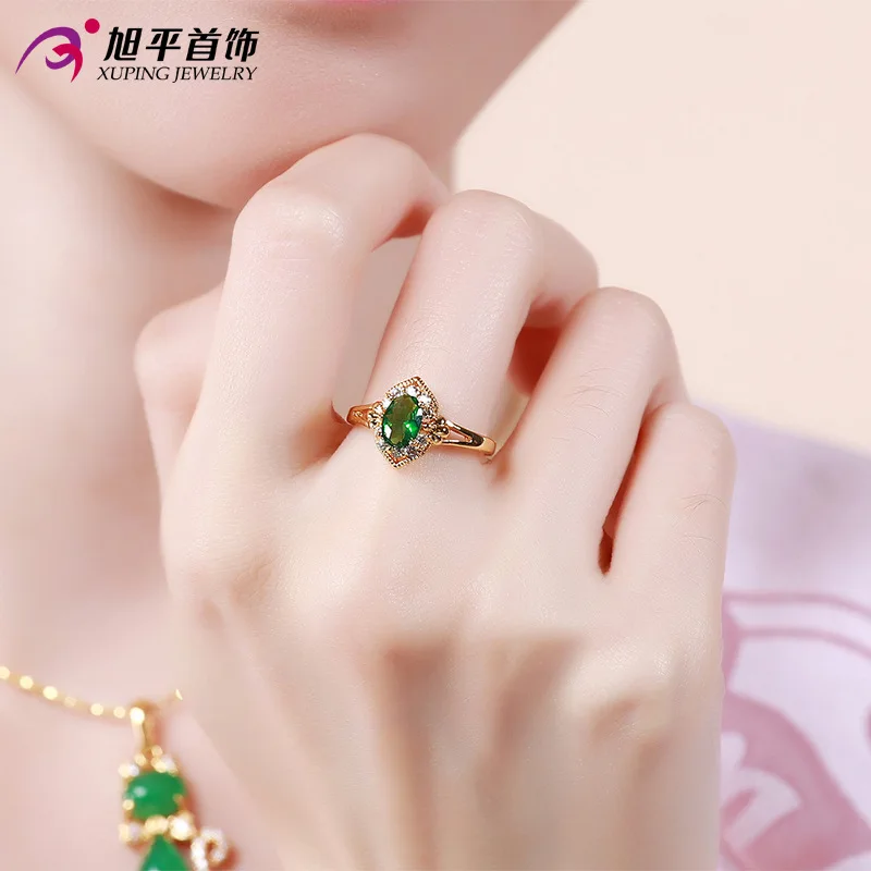 

Xuping jewelry Plated 24k Gold Retro with Multi-color Zircon Ring Factory Direct Wedding Jewelry Ring