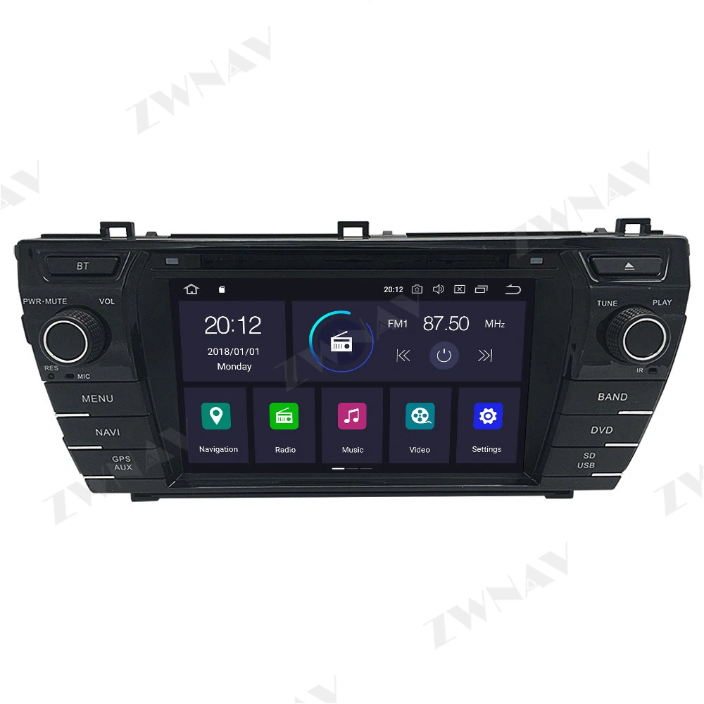 Carplay Android Screen GPS For Toyota Corolla 2013 2014 2015 2016 2017 2018 2019 Audio Radio Stereo Multimedia Player Head Unit