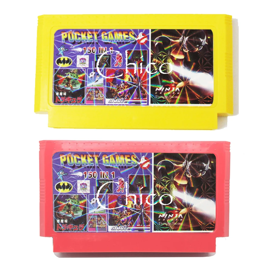 Hot 150 in 1 for 8 bit video Game Console Game Cartridge with Rockman 1 2
