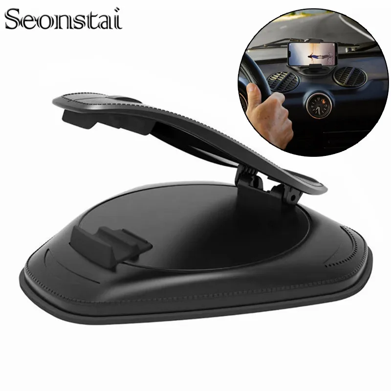 

Car Phone Holder 360 Degree GPS Navigation Dashboard Phone Holder in Car for Universal Mobile Phone Clip Mount Stand Bracket