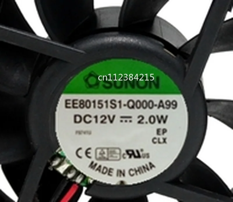 

Free shipping for Genuine SUNON 12V 8015 2.0W 80*80*15MM EE80151S1-Q000-A99 2-wire hydraulic bearing cooling fan