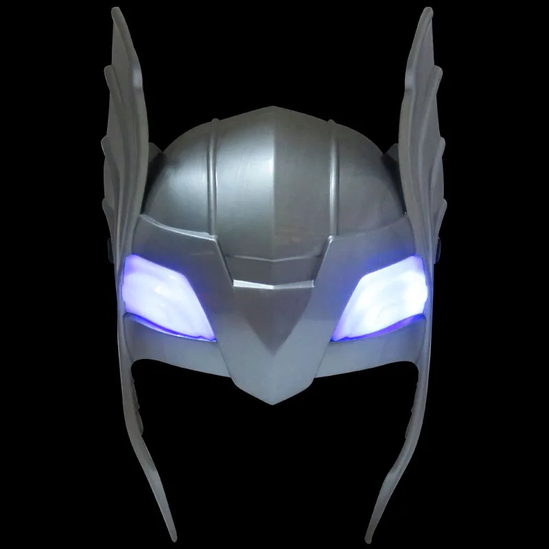 Мстители герой косплей Капитан Америка супергерой Железный человек Человек-паук Халк маски Бэтмена аксессуары для празднования Хеллоуина светящийся светодиодный маска - Цвет: 3