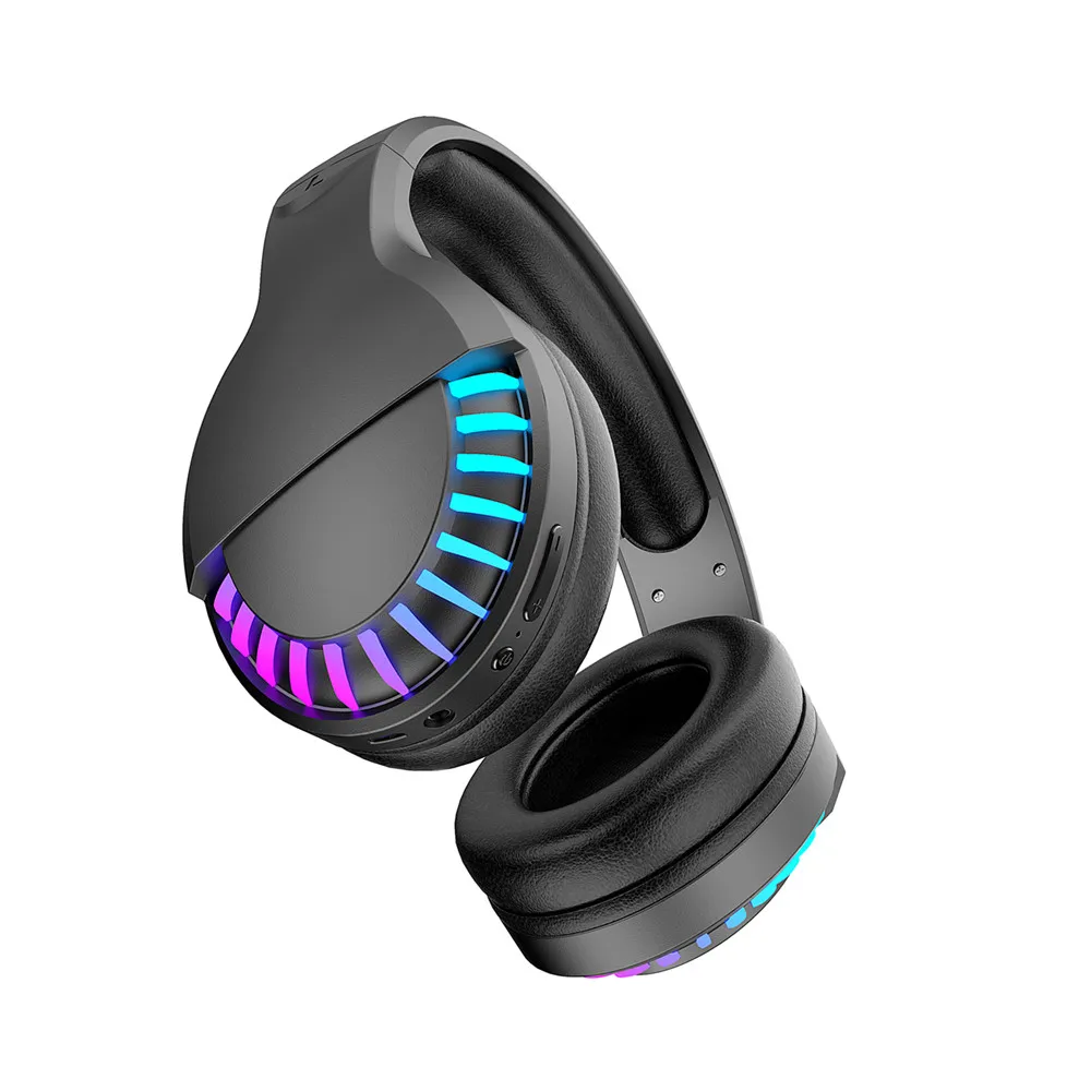Gaming Headset Wired Dual Mode RGB Light Over Head Headphones Noise Cancelling for Laptop Mobile Phone Tablet Game