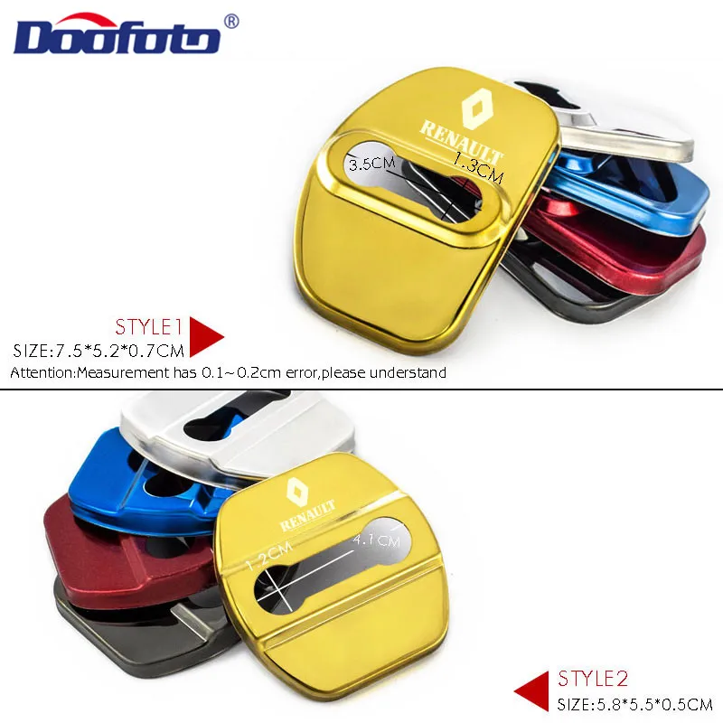 Doofoto 4x крышка дверного замка автомобиля для Renault Duster Megane 2 Megane 3 Clio Fluence Logan Captur Laguna 2 Scenic 2 аксессуары чехол