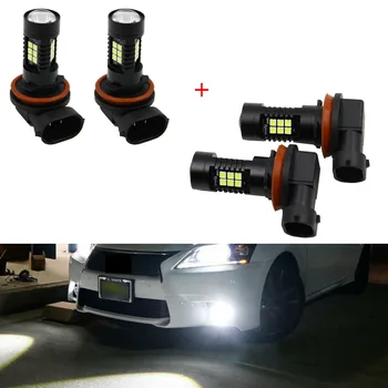 

4Pcs White 3030-SMD LED Fog DRL Light Bulbs Combo For Lexus IS250 IS350 2010-2015