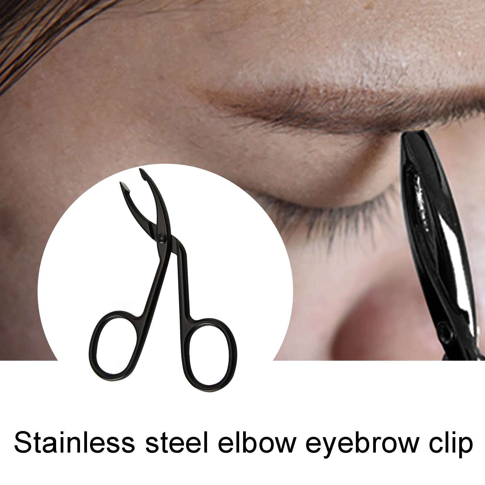 Eyebrow Tweezers Stainless Steel Elbow Eyebrow Pliers Clip Scissors Tweezers