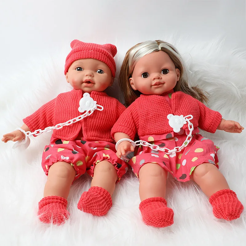 16 дюймов имитация Bebe reborn doll звук длинные волосы 40 5 см Реалистичная набивка хлопок