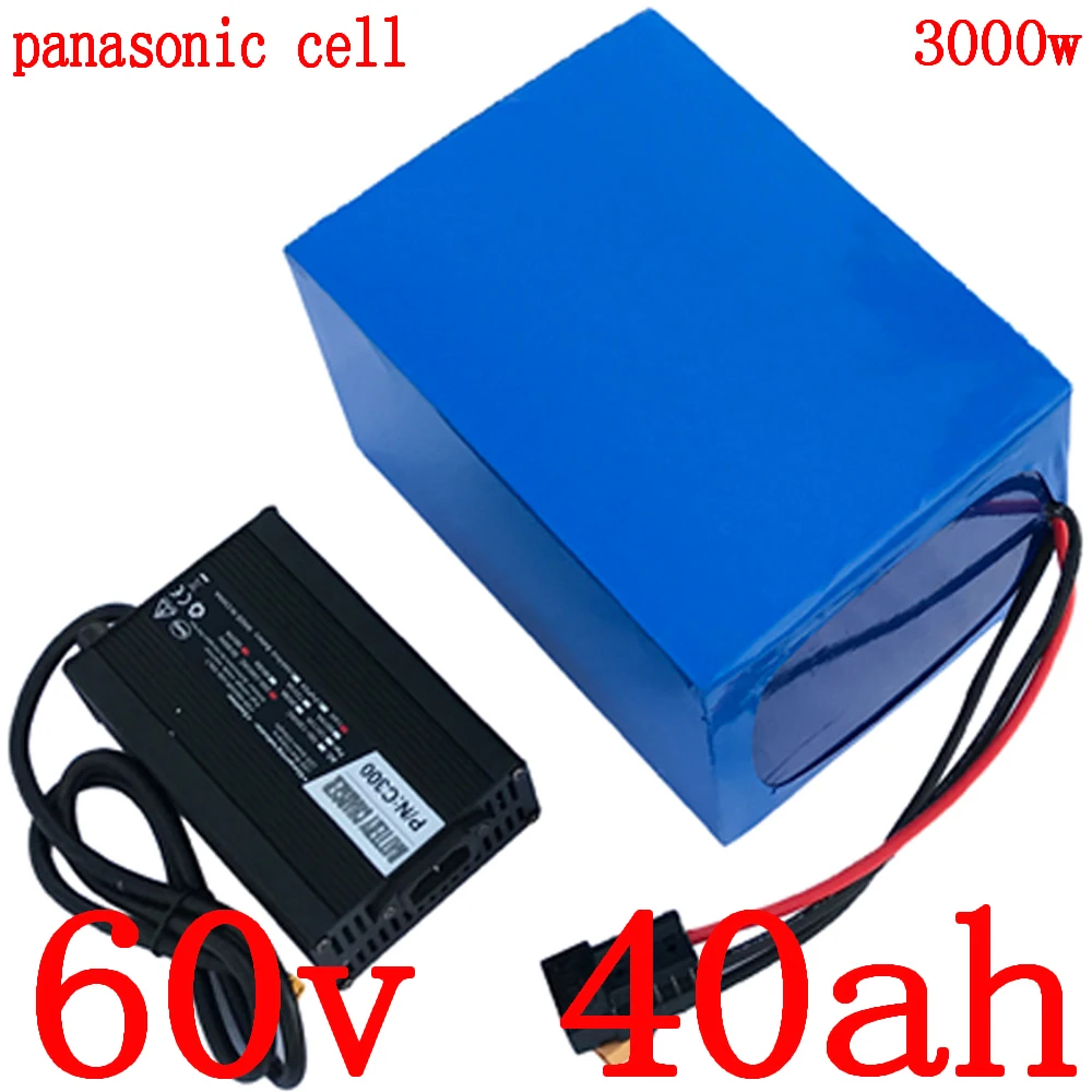 60V Ebike Battery Pack60V 1800W 2000W 3000W 4000W Electric Scooter 30AH 40AH 50AH Lithium Use Panasonic cell | Спорт и развлечения