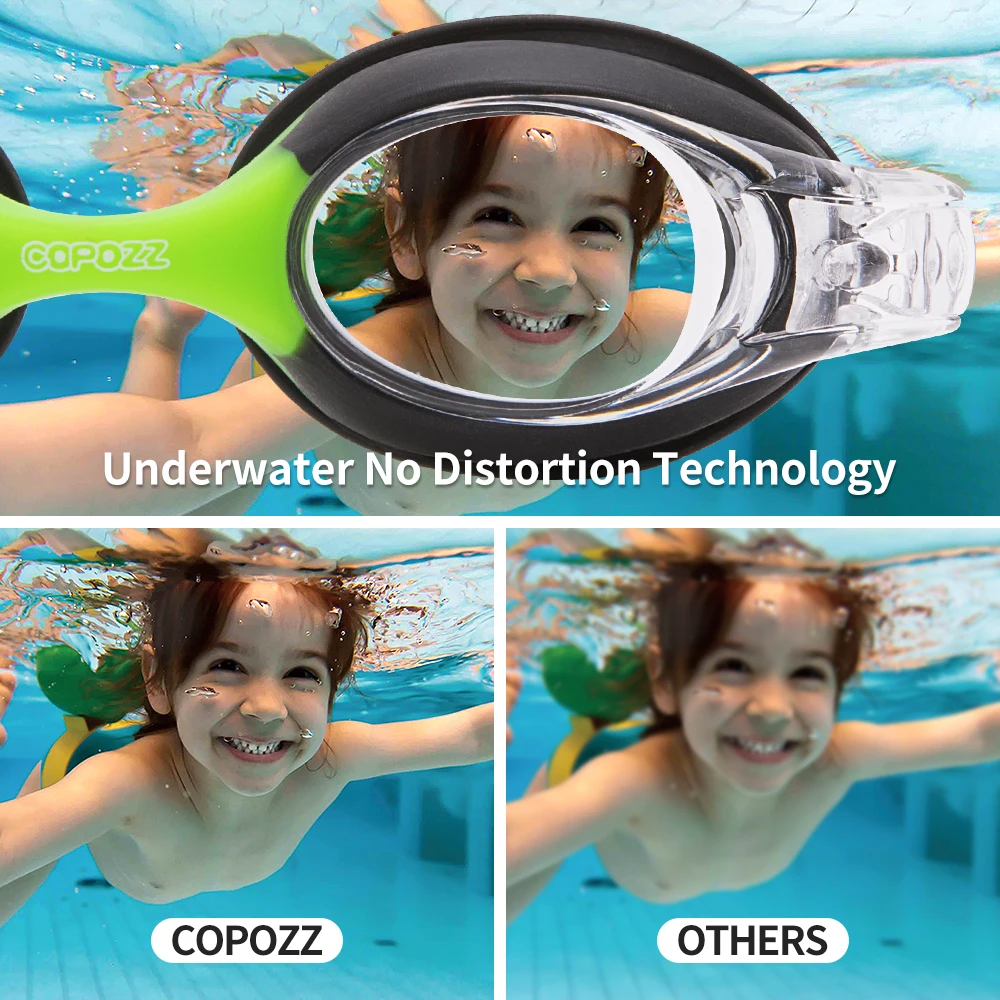Copozz Waterproof Anti Fog Swimming Glasses UV Children Professional Colored Lenses  Kids Eyewear Swimming Goggles Gafas Nata 6