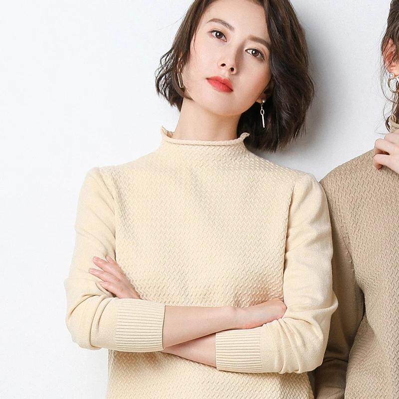 sweater female high collar cashmere sweater sweater 2019 new twist pattern bottoming warm pullover sweater female high collar cashmere sweater sweater 2019 new twist pattern bottoming warm pullover