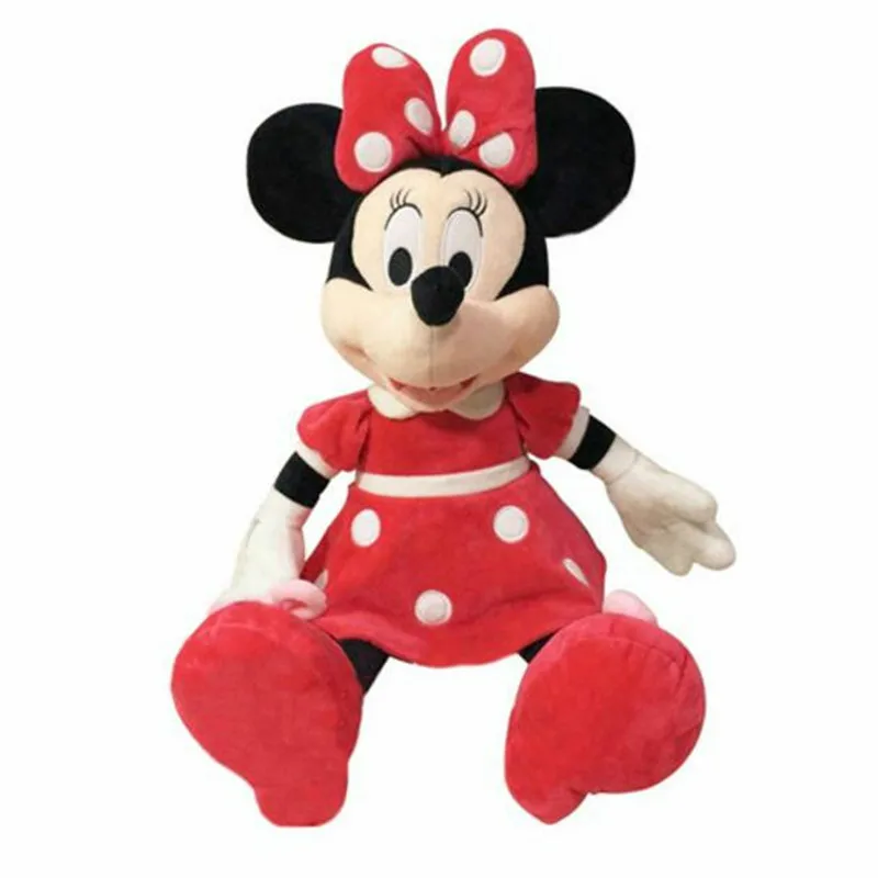 Hot Sale 40-100cm High Quality Stuffed Mickey&Minnie Mouse Plush Toy Dolls Birthday Wedding Gifts For Kids Baby Children - Цвет: Red Minnie