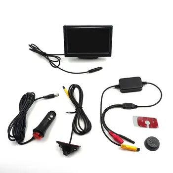 

Wireless Button Side Blind Zone System 5 Inch Bracket Car Monitor Side View Camera Free Door Camera