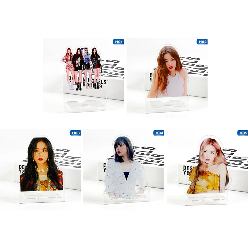 Kpop BLACKPINK серия прозрачный акриловый чехол для мобильного телефона Поддержка настольная доска на ножках Декор