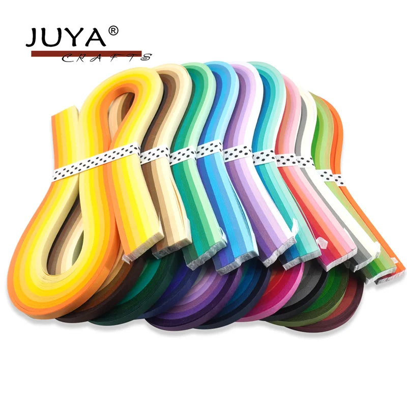 JUYA 멀티 컬러 종이 퀼링 스트립 세트 60색 10팩 54cm 길이, 3mm/5mm/7mm/10mm 사용 가능