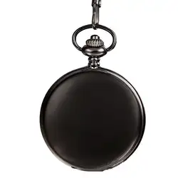 Винтажный двусторонний светильник карманные часы с откидной крышкой Классическая мода для мужчин и женщин ожерелье цепочка кварц