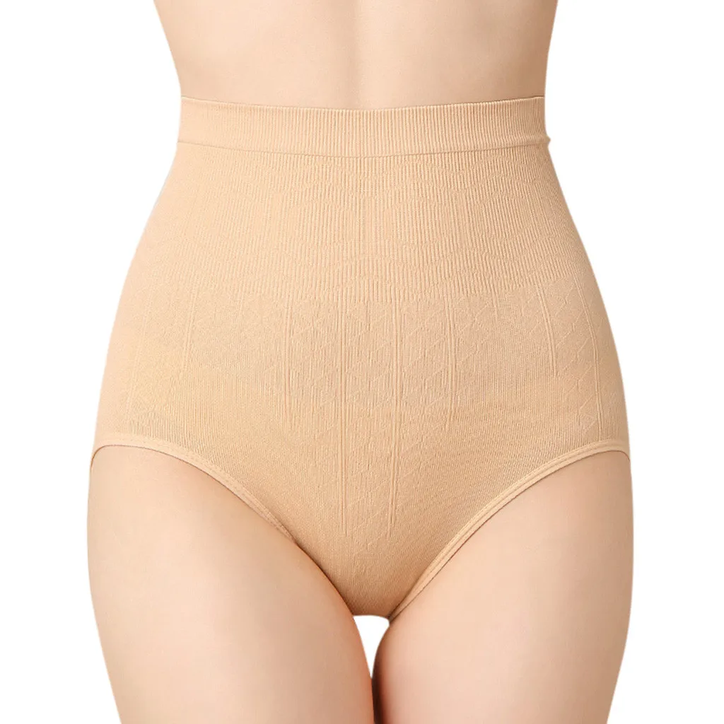 BEIGE Корректирующее белье для женщин, Корректирующее белье, нижнее белье для тела, высокая талия, для похудения, контроль живота, трусики, корсет, tallas grandes mujer - Цвет: BEIGE