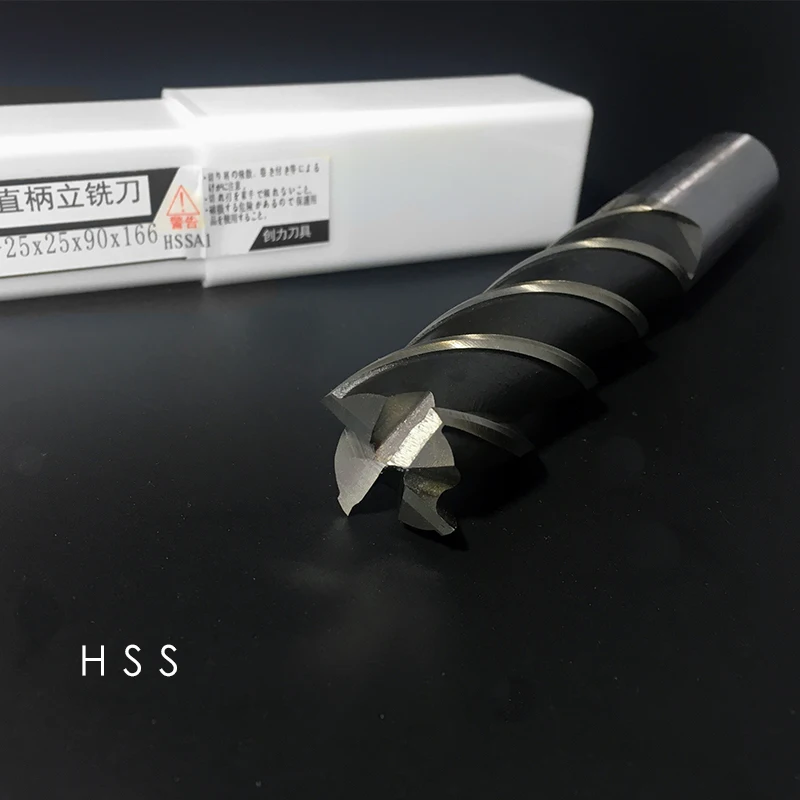 Black Blade Roughing Cutter and Face End Mill HSS AL 2 3 4 Flute 6mm 8mm 10mm 12mm 20mm