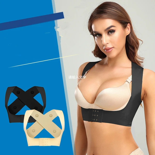 3D Support Body Shaper Invisible Gather Bra Women Chest Posture Corrector  Belt Shoulder Back Brace Push Up Shapewear - AliExpress